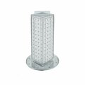 Azar Displays Four-sided 4'' W x 12'' H Pegboard Tower with Revolving 9'' Base, Clear 700220-CLR